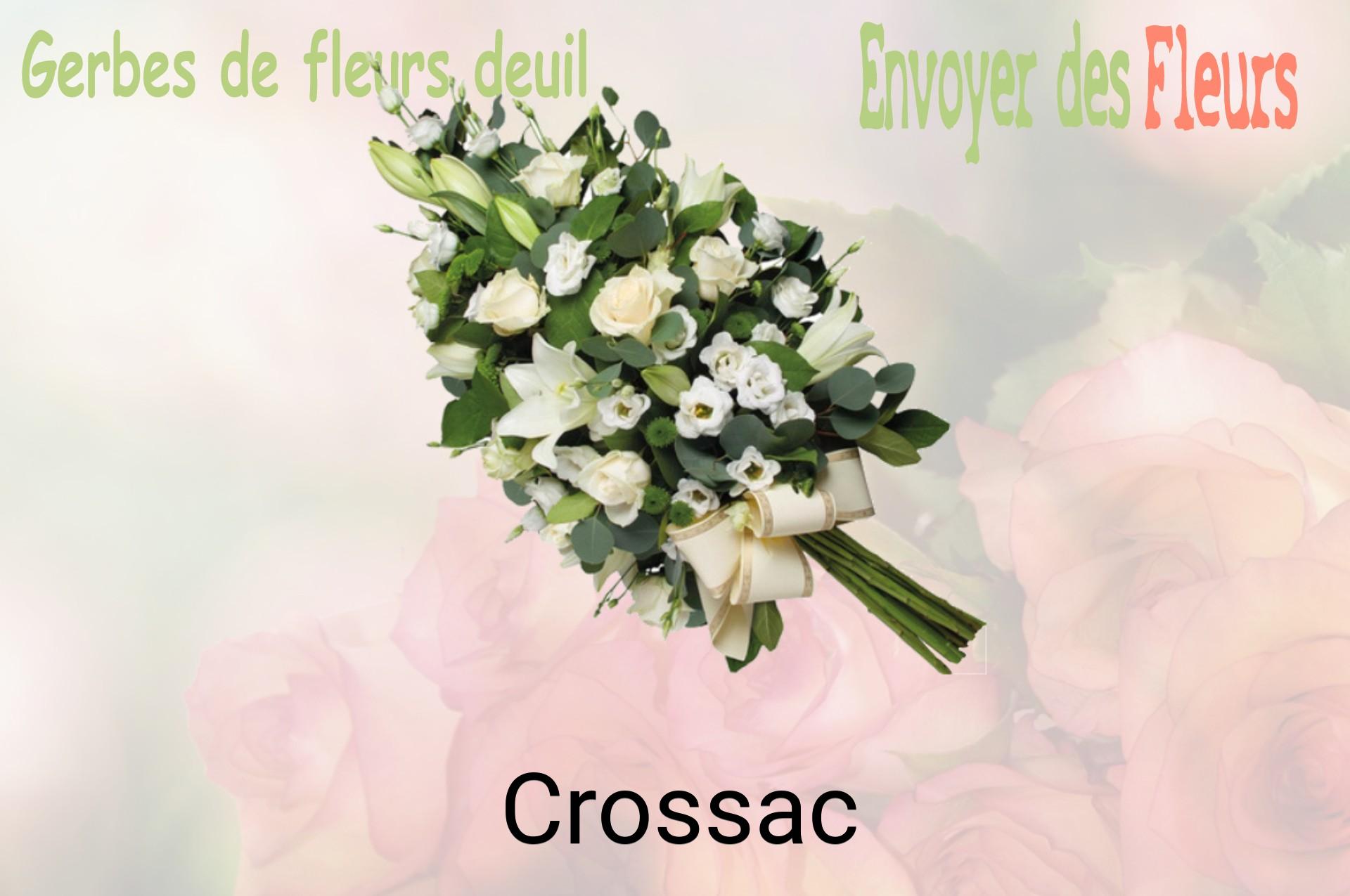 Gerbe de fleurs de deuil livrée à Crossac